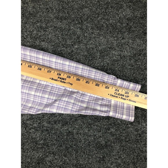 BROOKS BROTHERS Shirt Milano Men's 17-35 Purple Plaid Long Sleeve Button Up 1818 - Picture 10 of 16